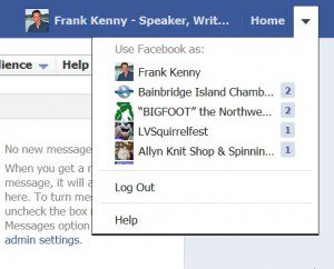 Use Facebook as a page