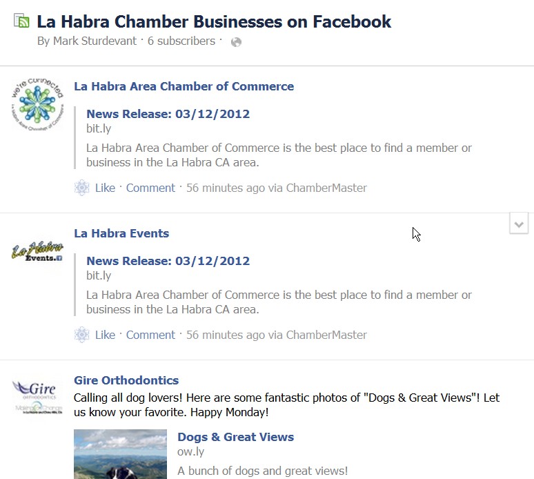 Social Media tips for Chamber of Commerce: use the Facebook Interest List