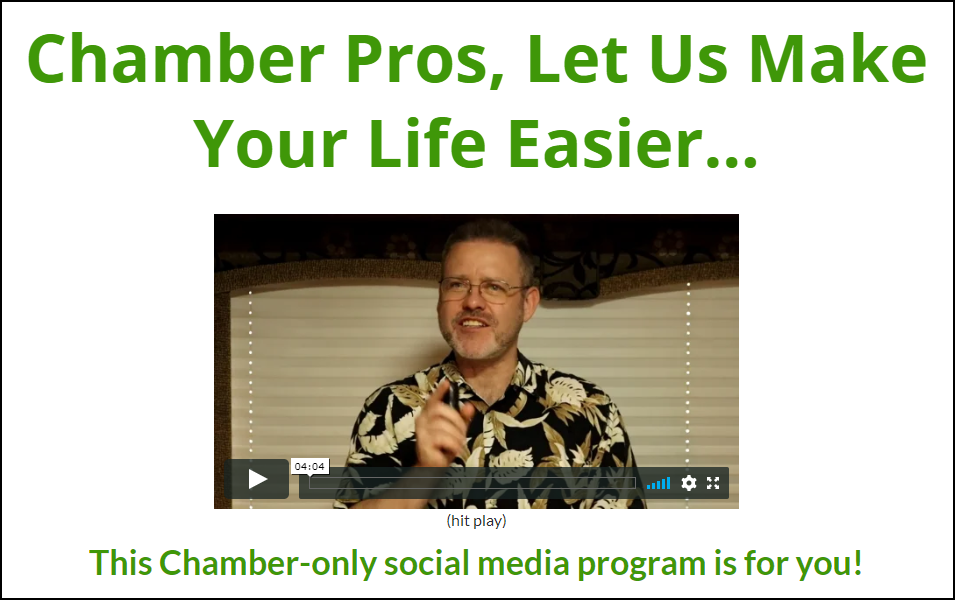 Chamber Pros: Let us make your life easier. This chamber-only social media content marketing program is for you: https://chamber.frankjkenny.com/content-marketing-bundle-sa