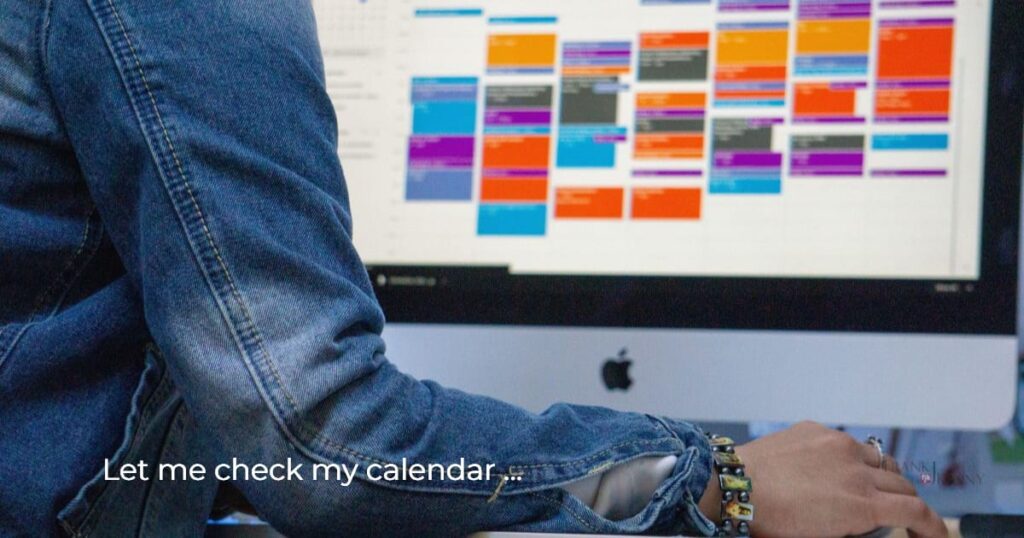 Image of a packed calendar.