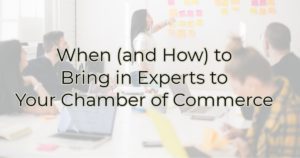 When (and How) to Bring in Experts to Your Chamber of Commerce