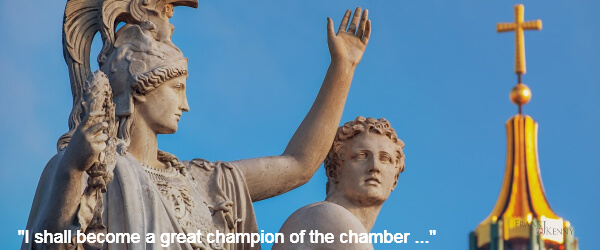 Chamber ambassdors should be your champion - image of a Roman general waving