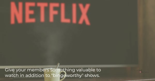 TV screen with image from Netflix - give them something better than this to watch.