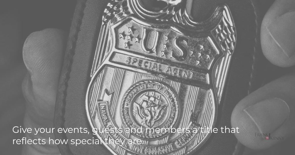 Special agent badge - chamber rebranding should reflect special titles.