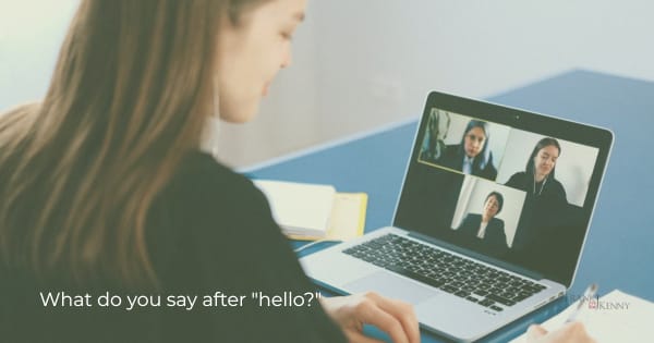 image of people in a virtual networking event as example of where to use conversation starters