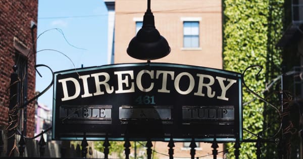 Image of a directory sign.