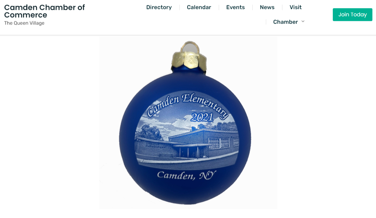 Gift shop ideas include custom ornaments featuring the chamber and / or the community