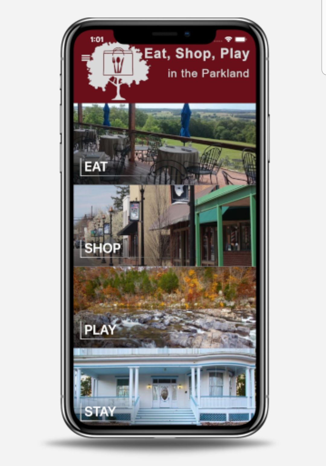Eat Shop Play App from Parkland Chamber of Commerce