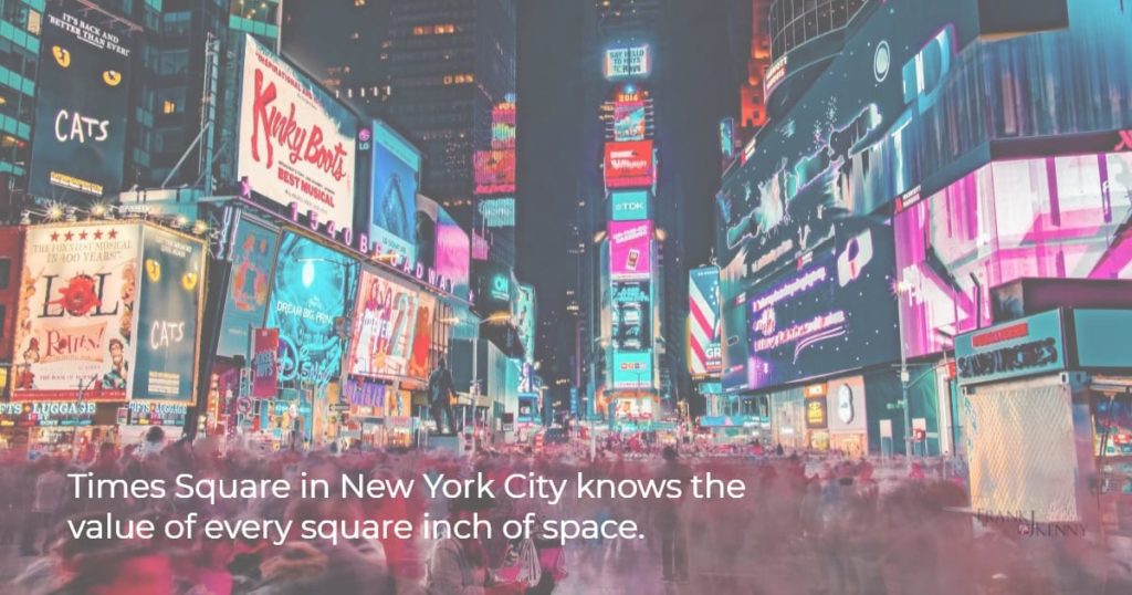Image of Times Square as an example of sponsorship ideas where you put logos everywhere.