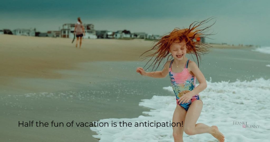 Image of a happy little girl on vacation
