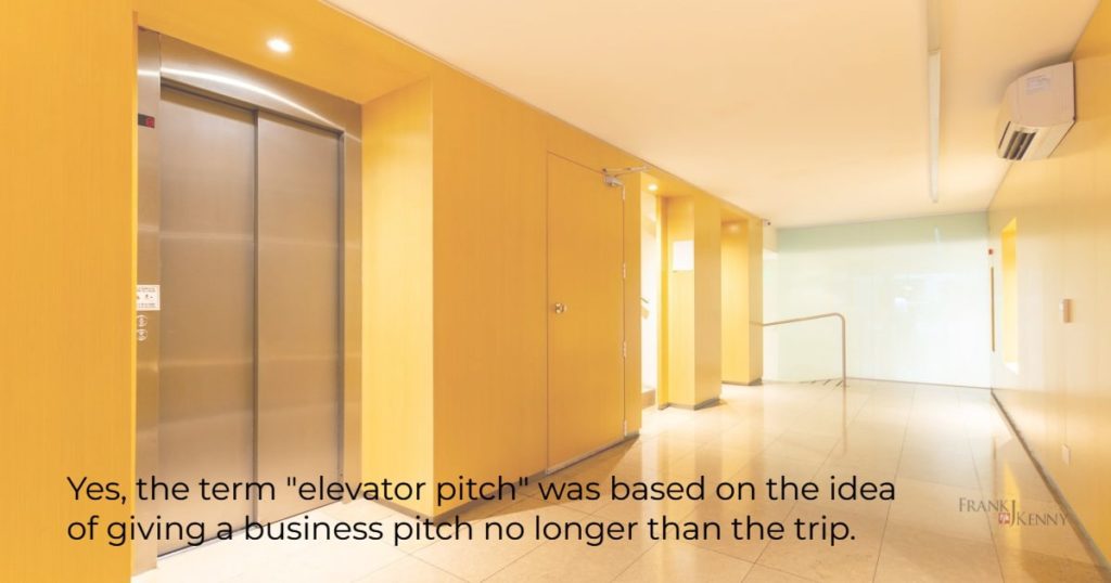 Image of an elevator to illustrate the idea of creating an elevator pitch to describe what does the chamber of commerce do.