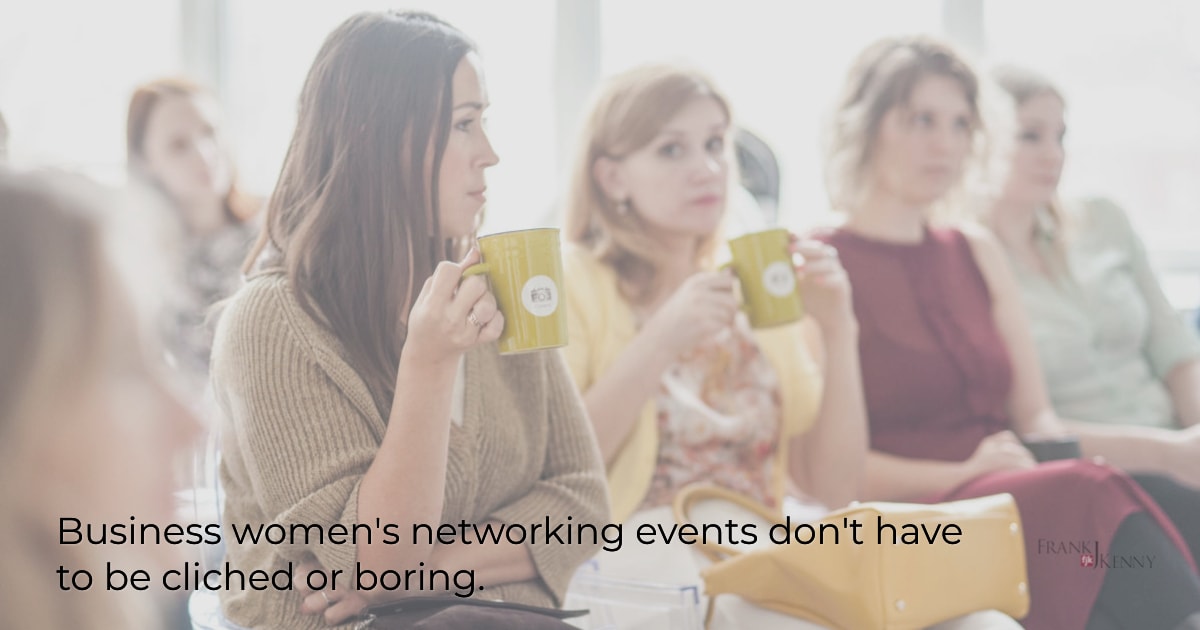 business women's networking event with coffee