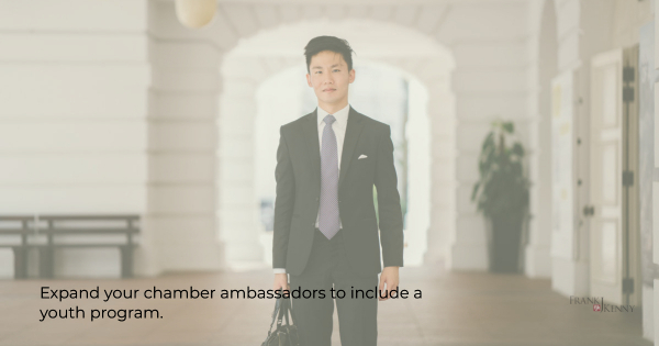 Image of a young man who could become a chamber ambassador.