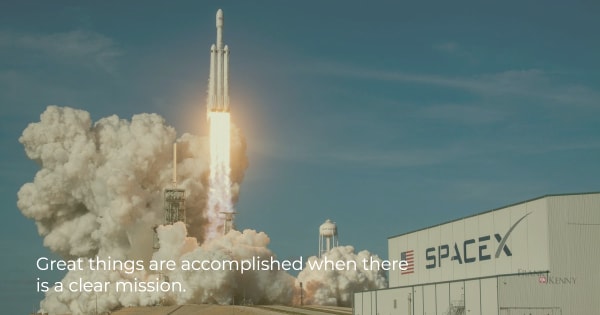 Have a clear mission for your young professionals group (image of spaceX launch to illustrate).